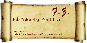 Fáskerty Zomilla névjegykártya